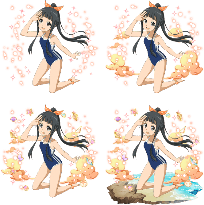 A Cartoon Of A Girl In A Swimsuit PNG