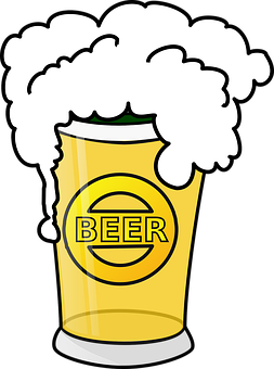 A Cartoon Of A Glass Of Beer PNG