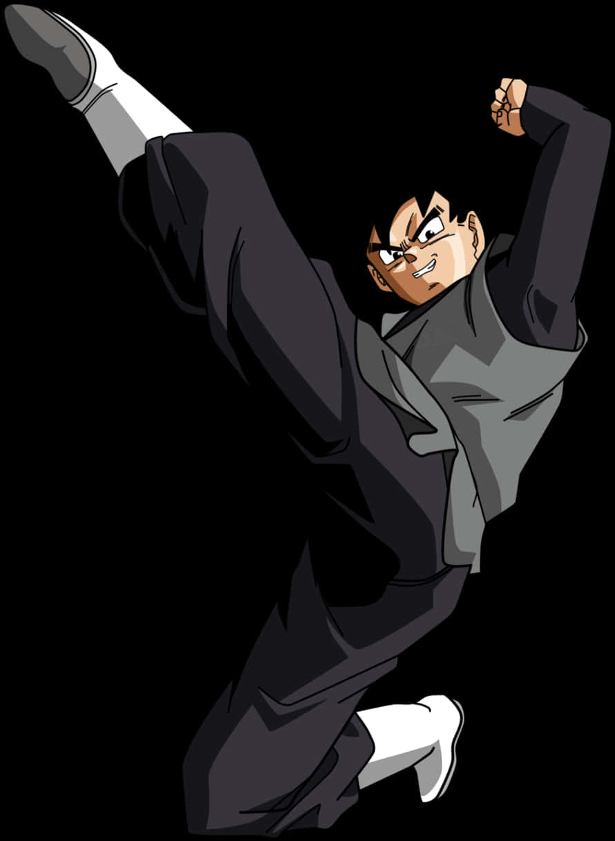 A Cartoon Of A Man In A Black Suit PNG
