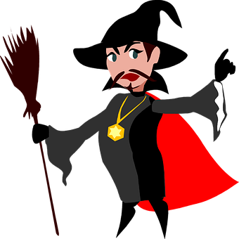 A Cartoon Of A Man In A Cape And A Hat PNG