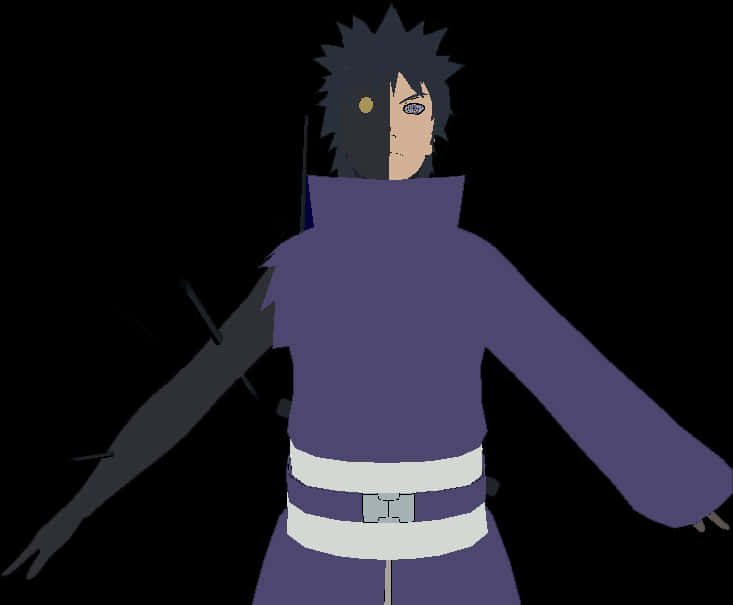A Cartoon Of A Man In A Purple Outfit PNG