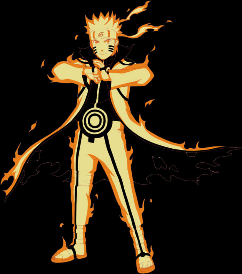 A Cartoon Of A Man In Fire PNG
