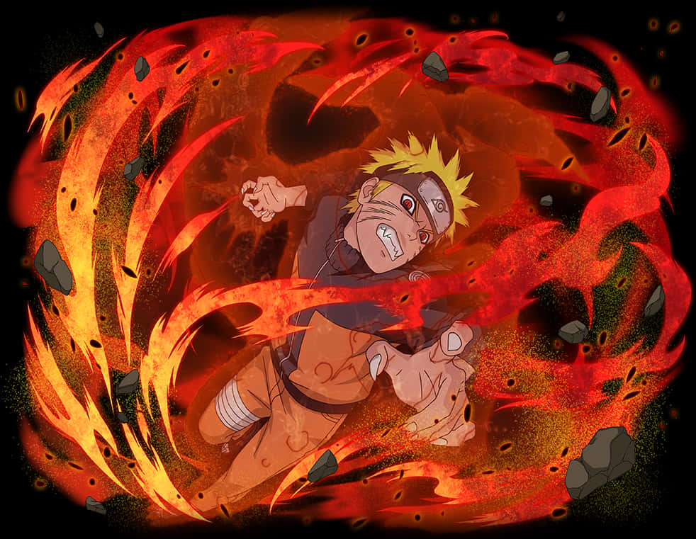 A Cartoon Of A Man In Fire