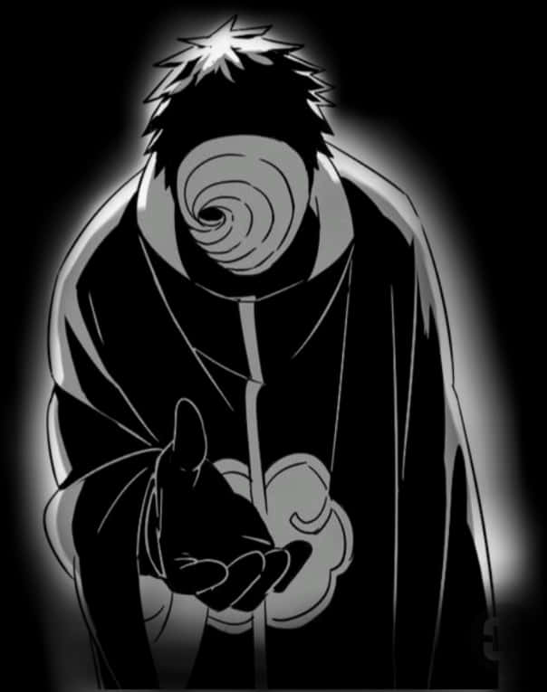 A Cartoon Of A Man With A Spiral Covering His Face PNG