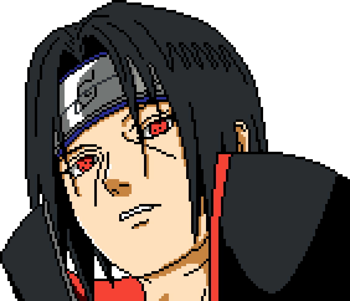 A Cartoon Of A Man With Black Hair And Red Eyes PNG