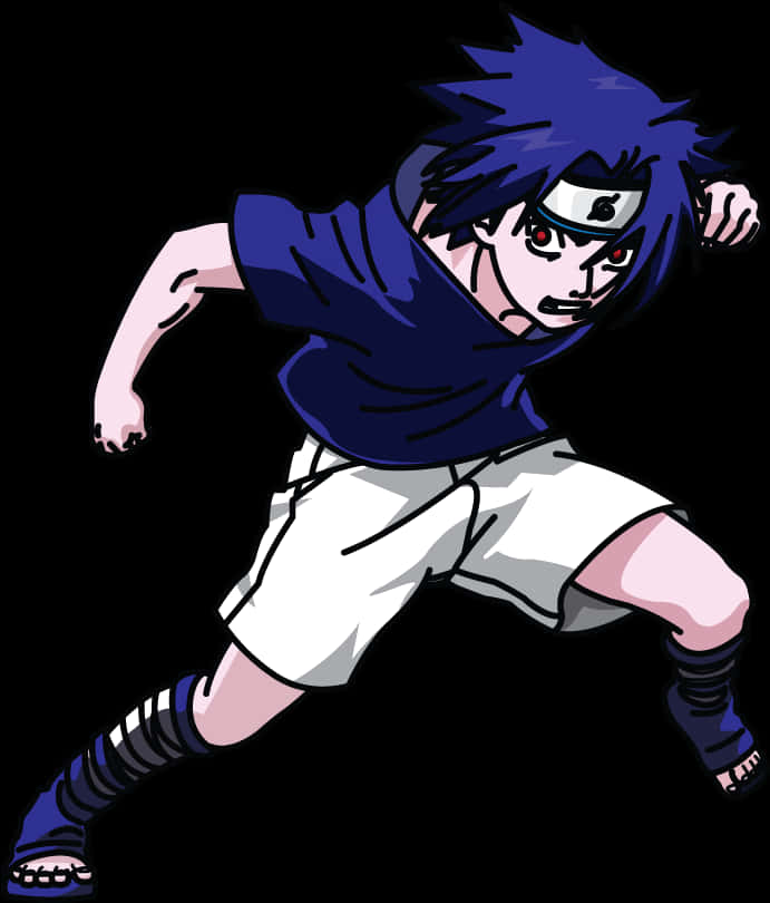 A Cartoon Of A Man With Blue Hair And White Shorts PNG