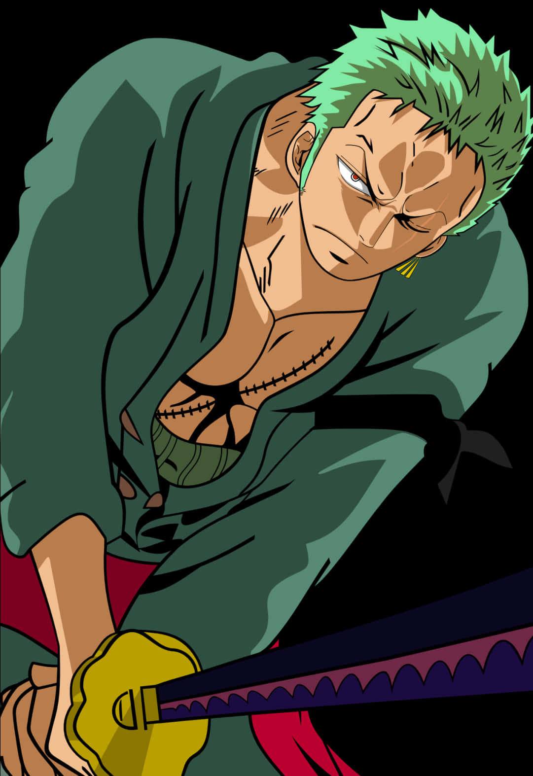 A Cartoon Of A Man With Green Hair PNG