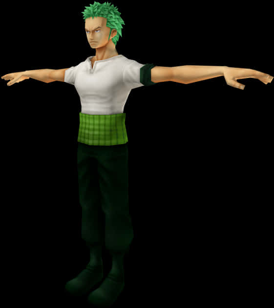 A Cartoon Of A Man With Green Hair PNG