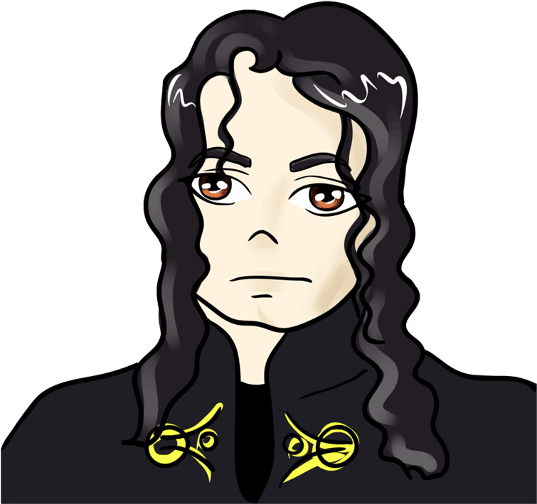 A Cartoon Of A Man With Long Hair PNG