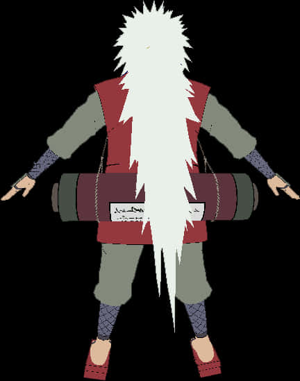 A Cartoon Of A Man With Long White Hair PNG