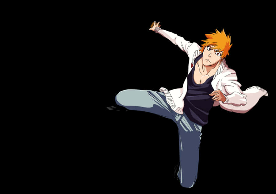 A Cartoon Of A Man With Orange Hair And A White Jacket PNG