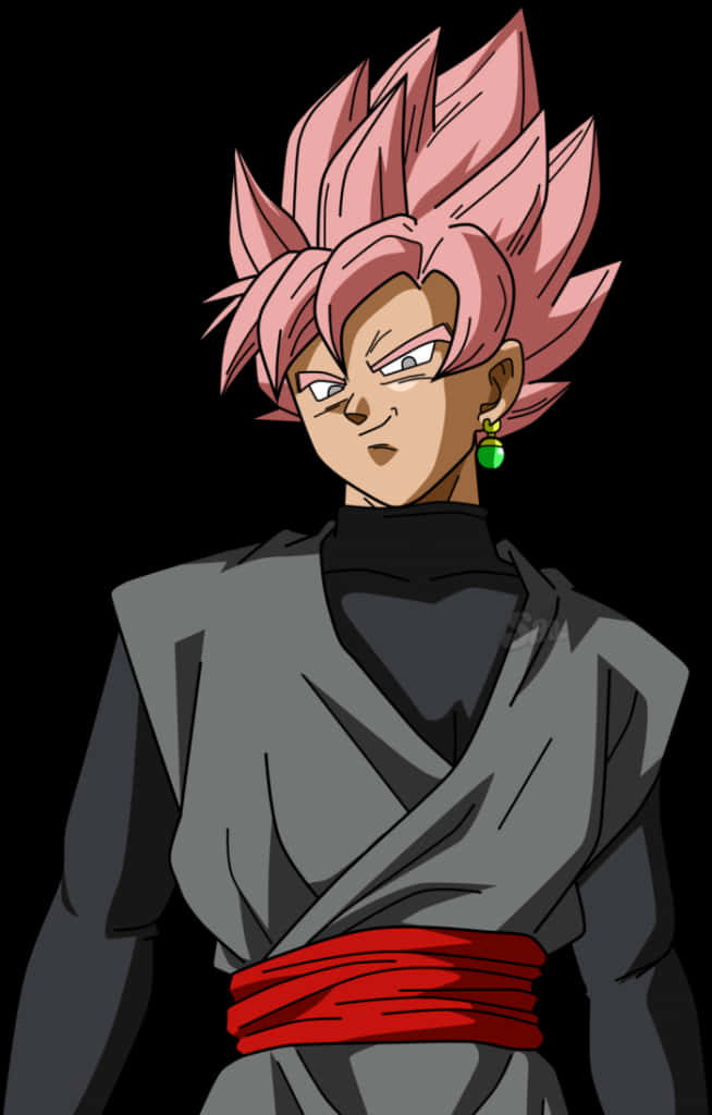 A Cartoon Of A Man With Pink Hair PNG
