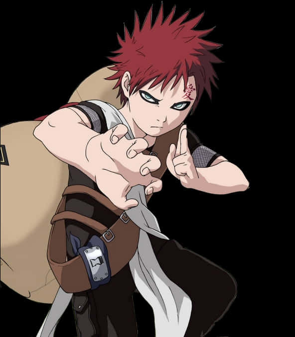 A Cartoon Of A Man With Red Hair And A Bag PNG
