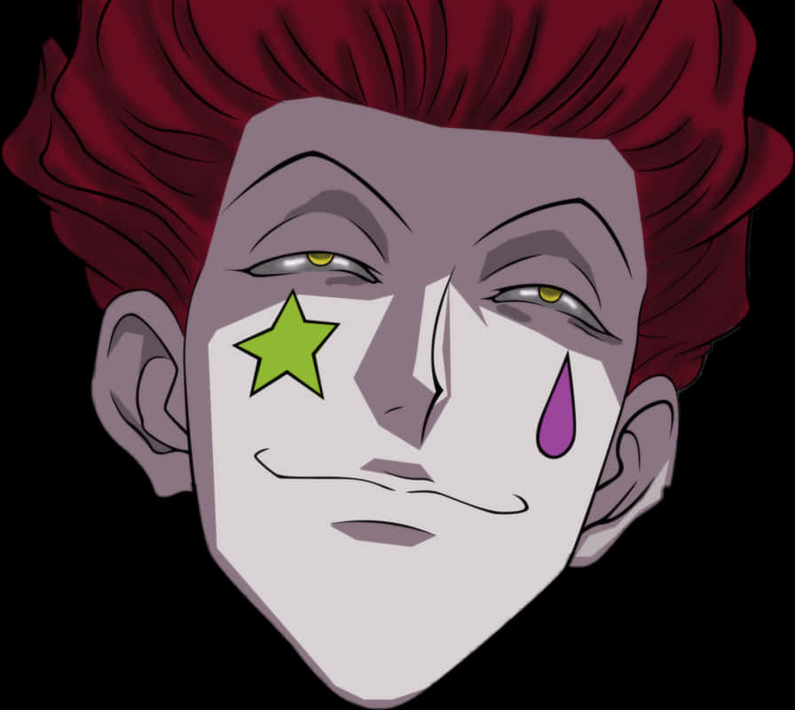 A Cartoon Of A Man With Red Hair And A Tear Drop On His Face PNG
