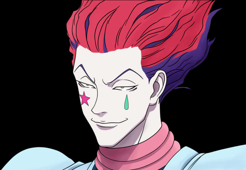 A Cartoon Of A Man With Red Hair And A Teardrop PNG
