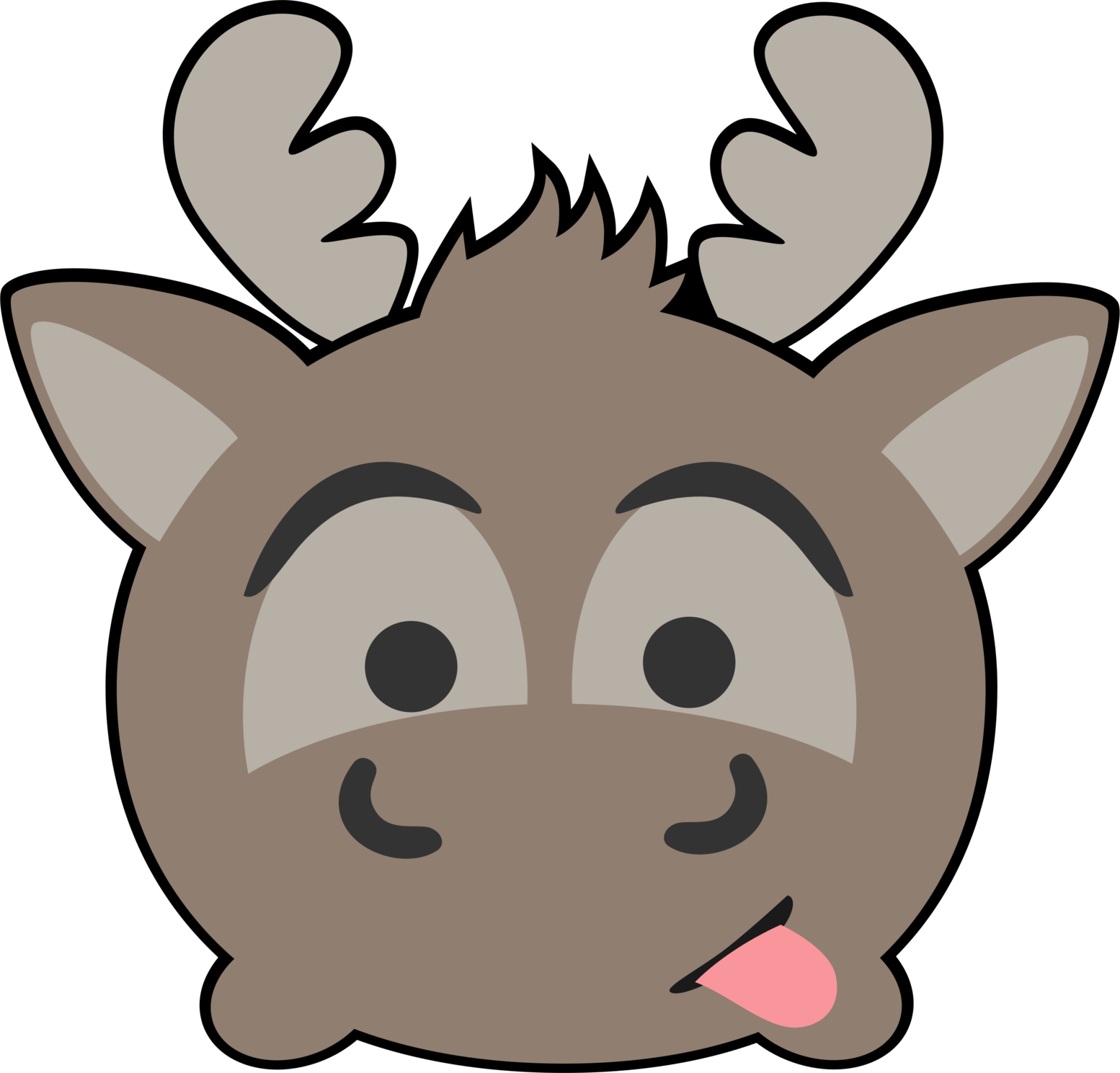 A Cartoon Of A Moose PNG
