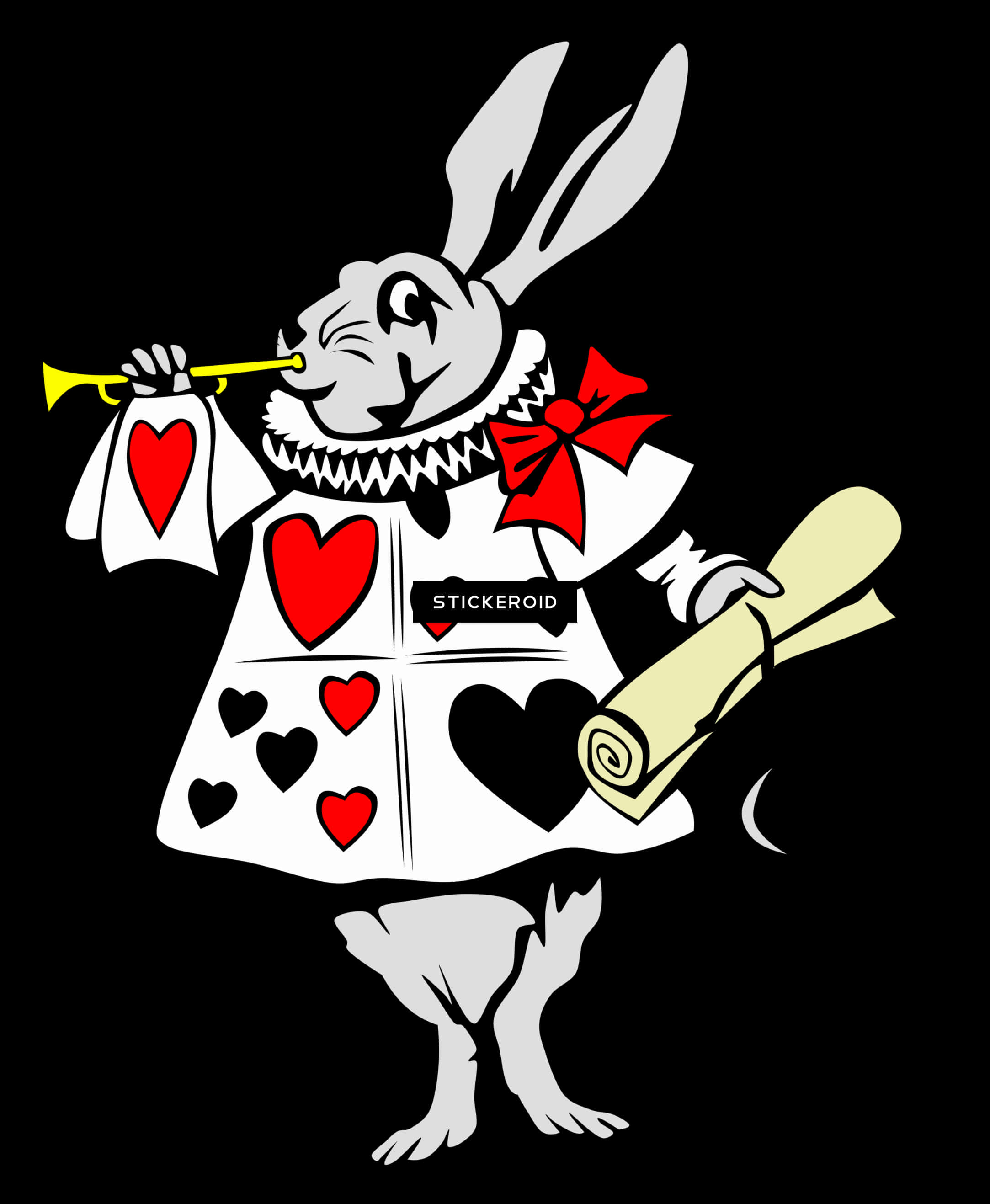 A Cartoon Of A Rabbit Playing A Trumpet