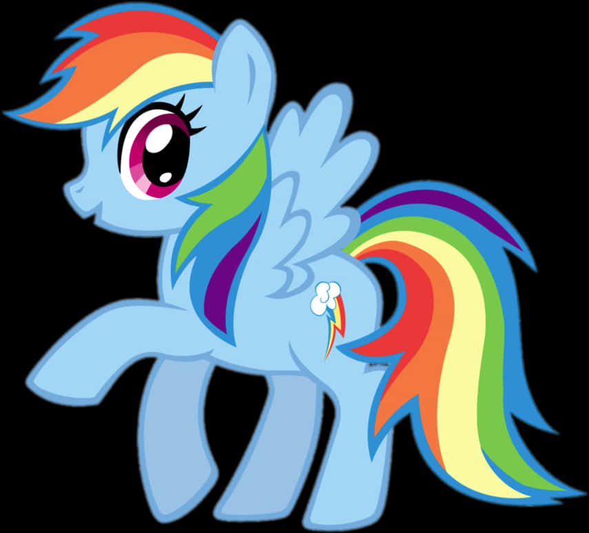 A Cartoon Of A Rainbow Colored Pony PNG
