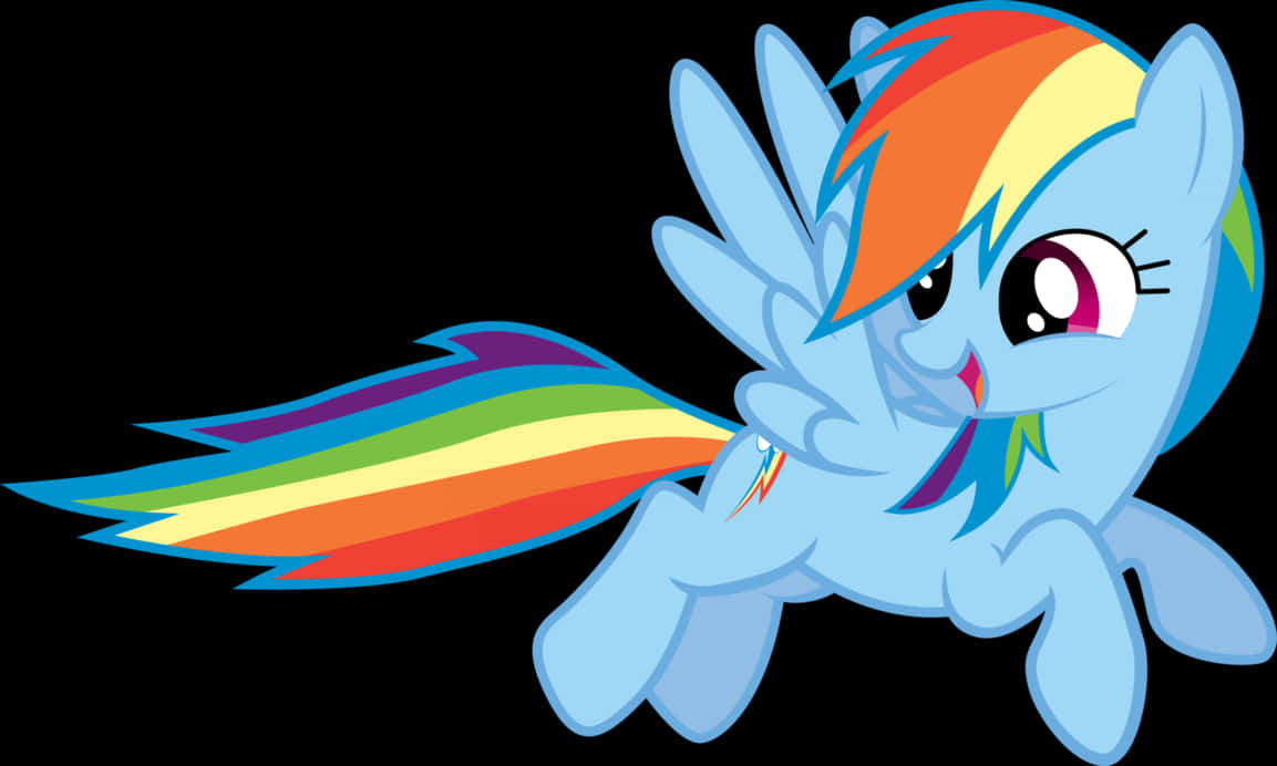 A Cartoon Of A Rainbow Pony PNG