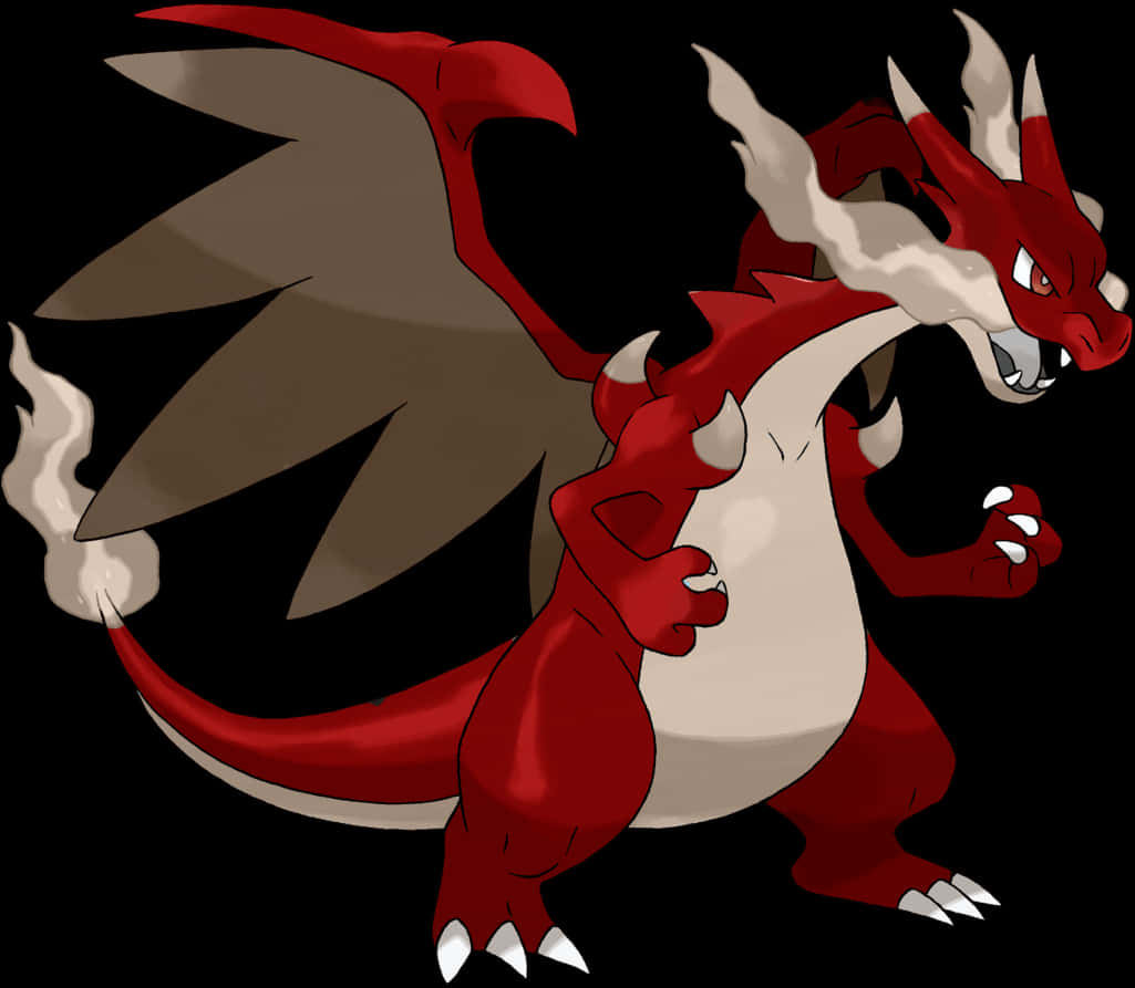A Cartoon Of A Red Dragon PNG