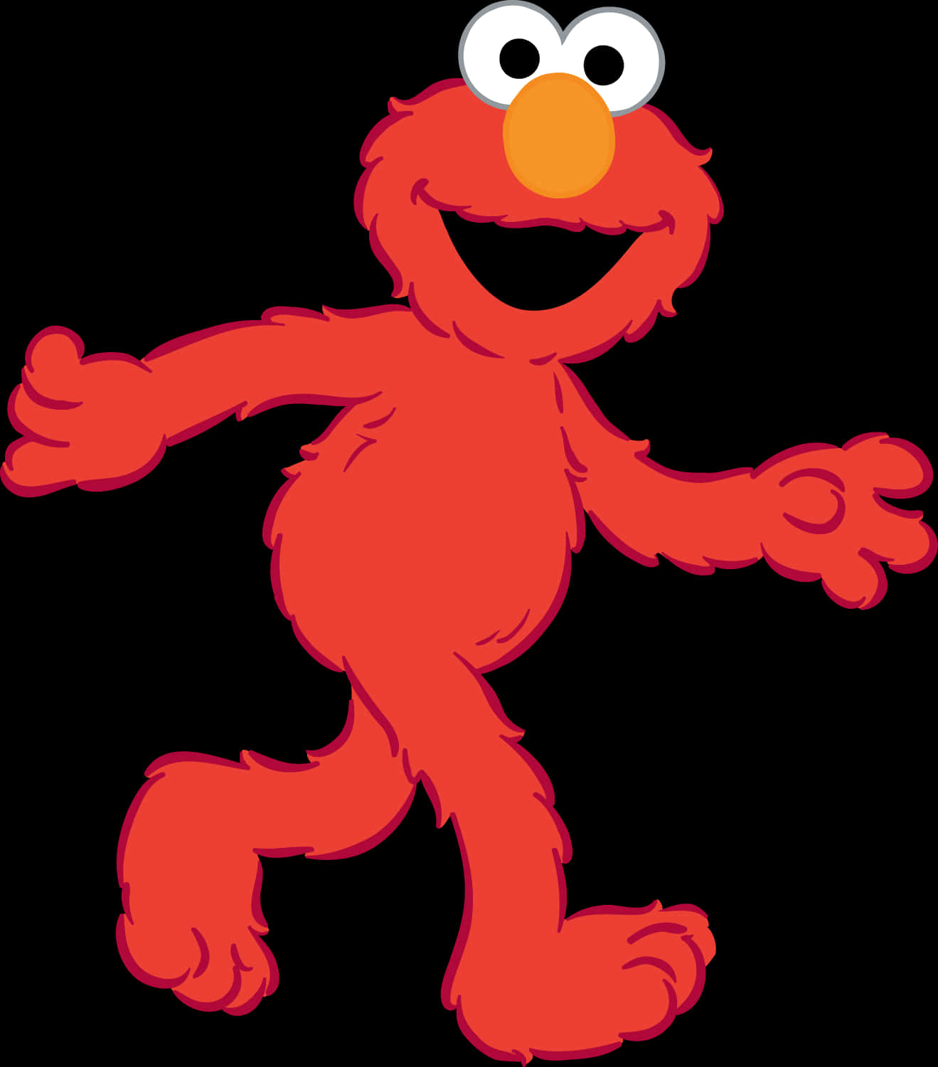 A Cartoon Of A Red Monster PNG