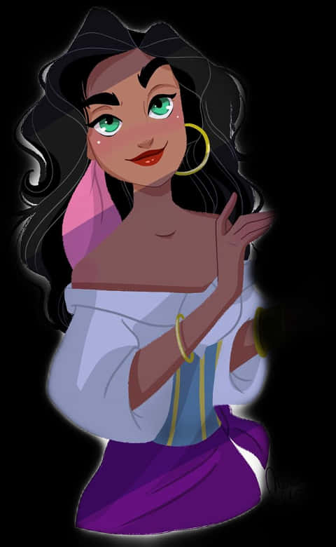 A Cartoon Of A Woman PNG