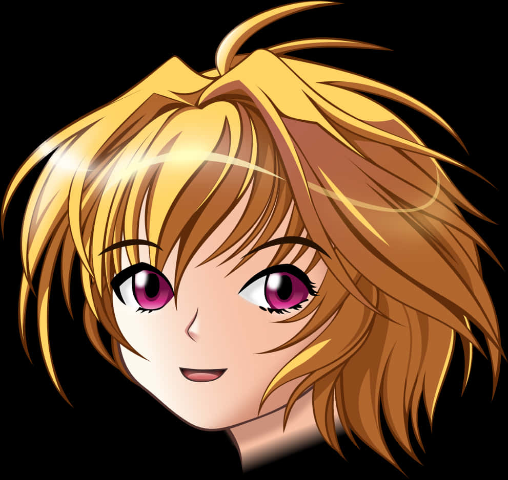 A Cartoon Of A Woman With Blonde Hair PNG