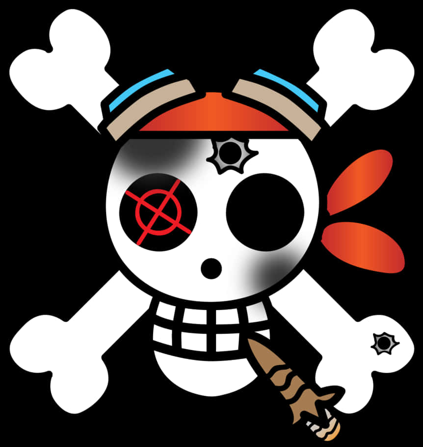 A Cartoon Skull With A Rocket PNG