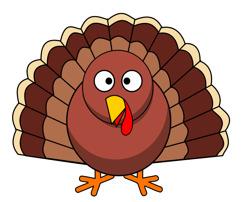 A Cartoon Turkey With A Black Background PNG