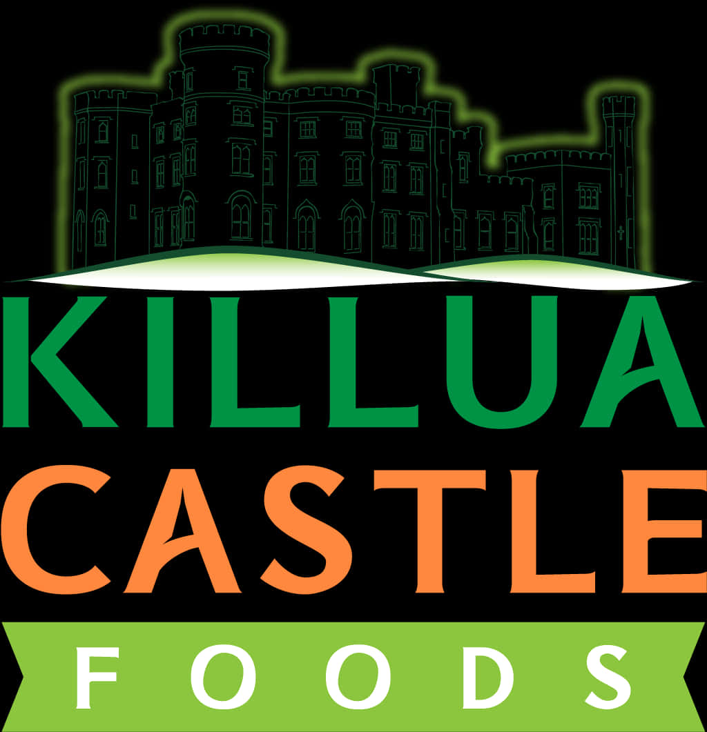 A Castle With Green And Orange Text PNG