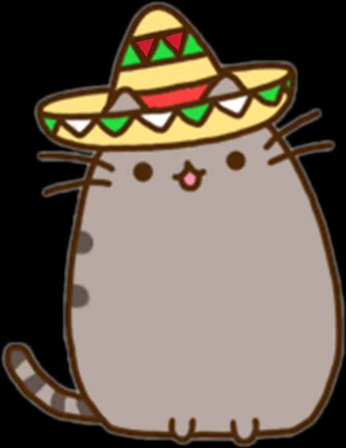 A Cat Wearing A Sombrero PNG