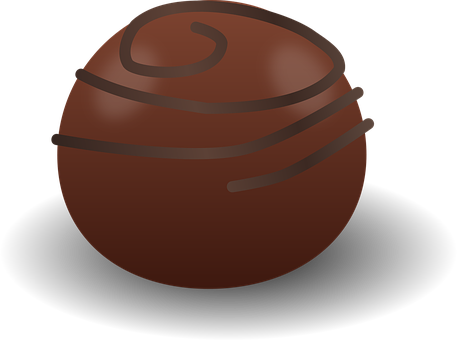 A Chocolate Ball With A Swirl PNG