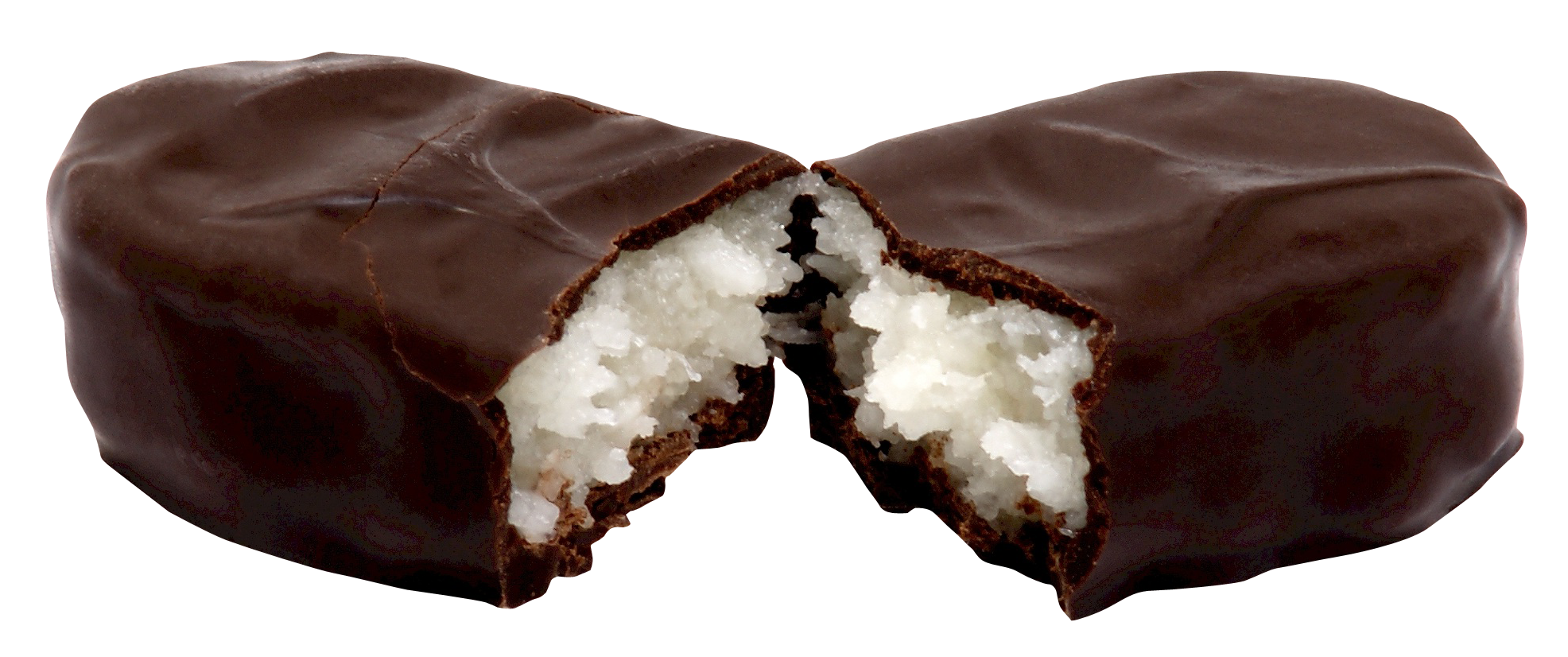 A Chocolate Bar With A White Filling PNG