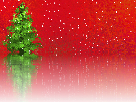 A Christmas Tree In The Water PNG