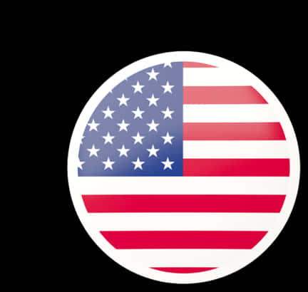 A Circle With A Flag PNG