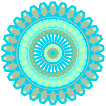 A Circular Pattern With Different Colors PNG