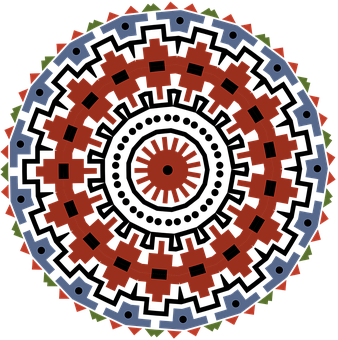A Circular Pattern With Different Colors PNG