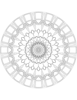 A Circular Pattern With Lines And Dots PNG
