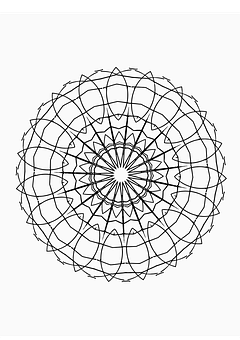 A Circular Pattern With Lines PNG