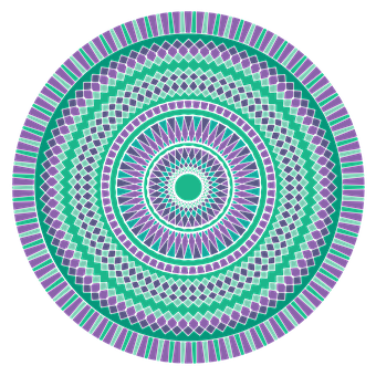 A Circular Pattern With Many Colors PNG
