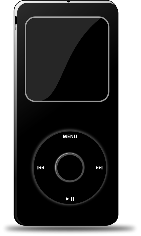 A Close-up Of A Black Music Player PNG
