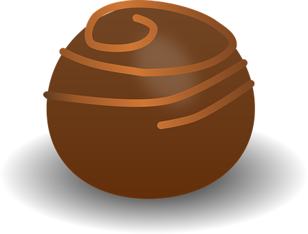 A Close Up Of A Chocolate Ball PNG