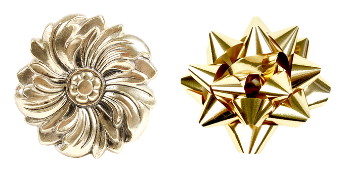 A Close Up Of A Flower And A Bow PNG