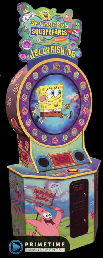 A Colorful Arcade Game With A Cartoon Character PNG