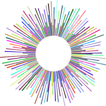 A Colorful Circular Object With A Black Background
