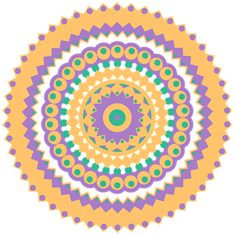 A Colorful Circular Pattern On A Black Background With Thanks-giving Square In The Background PNG