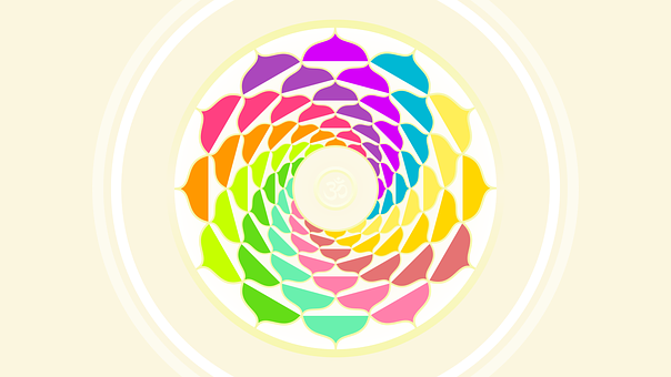 A Colorful Circular Pattern On A White Background