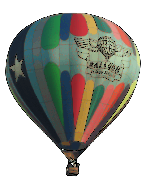 A Colorful Hot Air Balloon PNG