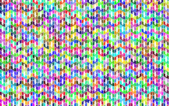 A Colorful Pattern Of Zigzag Lines