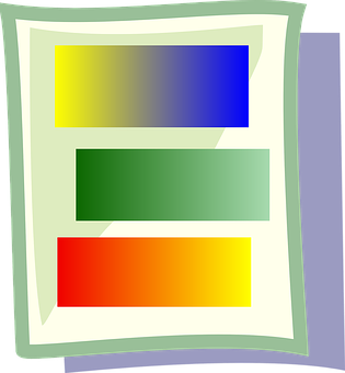 A Colorful Rectangular Shapes On A White Surface PNG